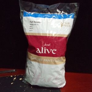 HANES ALIVE Support Pantyhose Jet 71 Size C